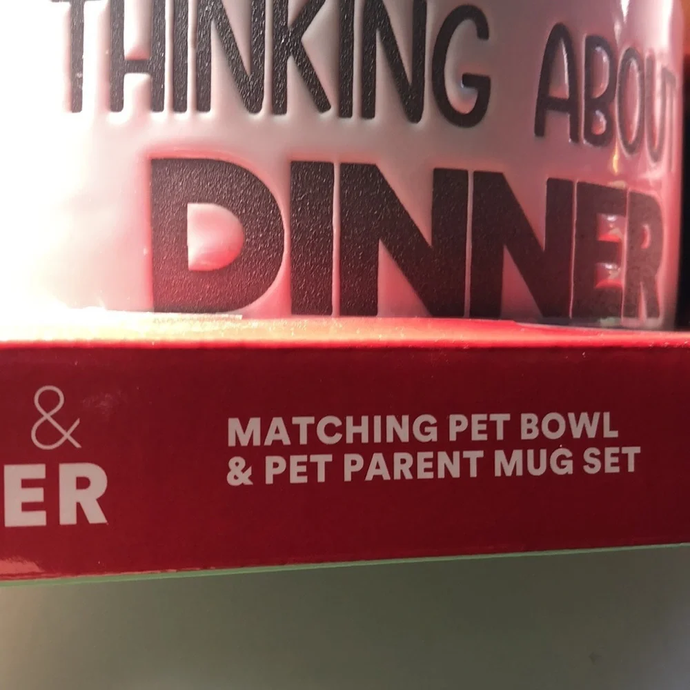 NWT More & Merrier Dog Bowl & Mug Set